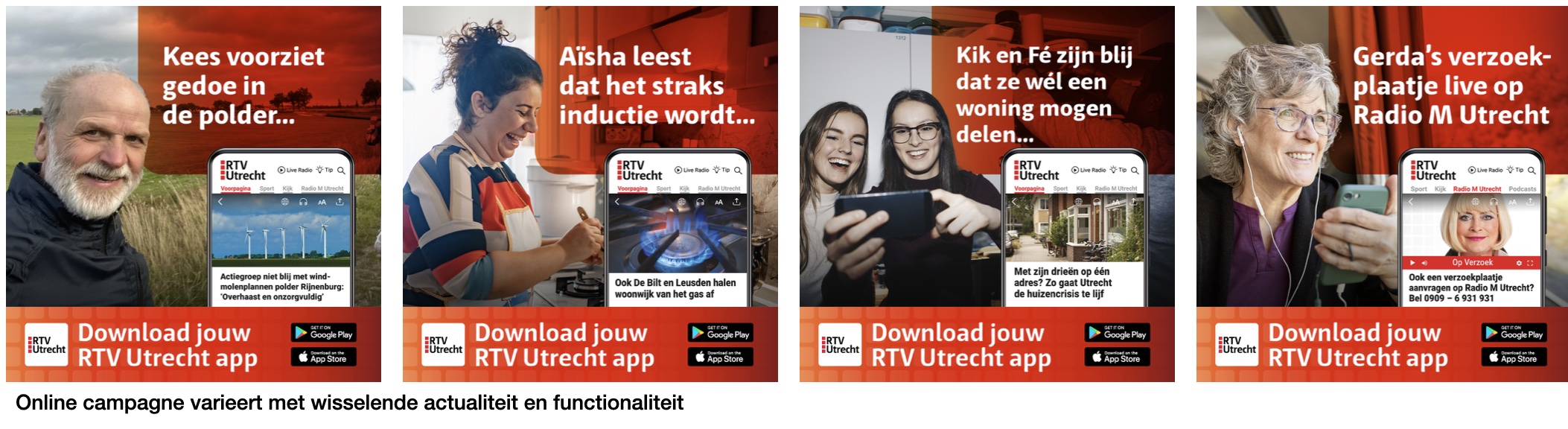 Case RTV Utrecht App Campagne BuroJori communicatiebureau Hilversum Utrecht Jori de Ruiter online advertising